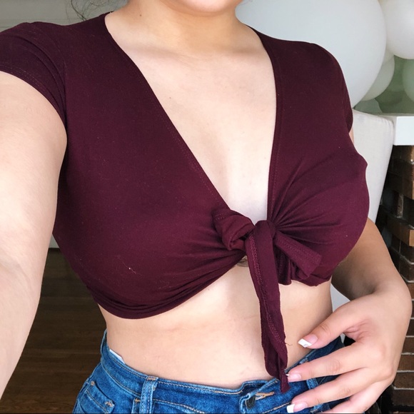 Tops - Plum Purple Crop Top